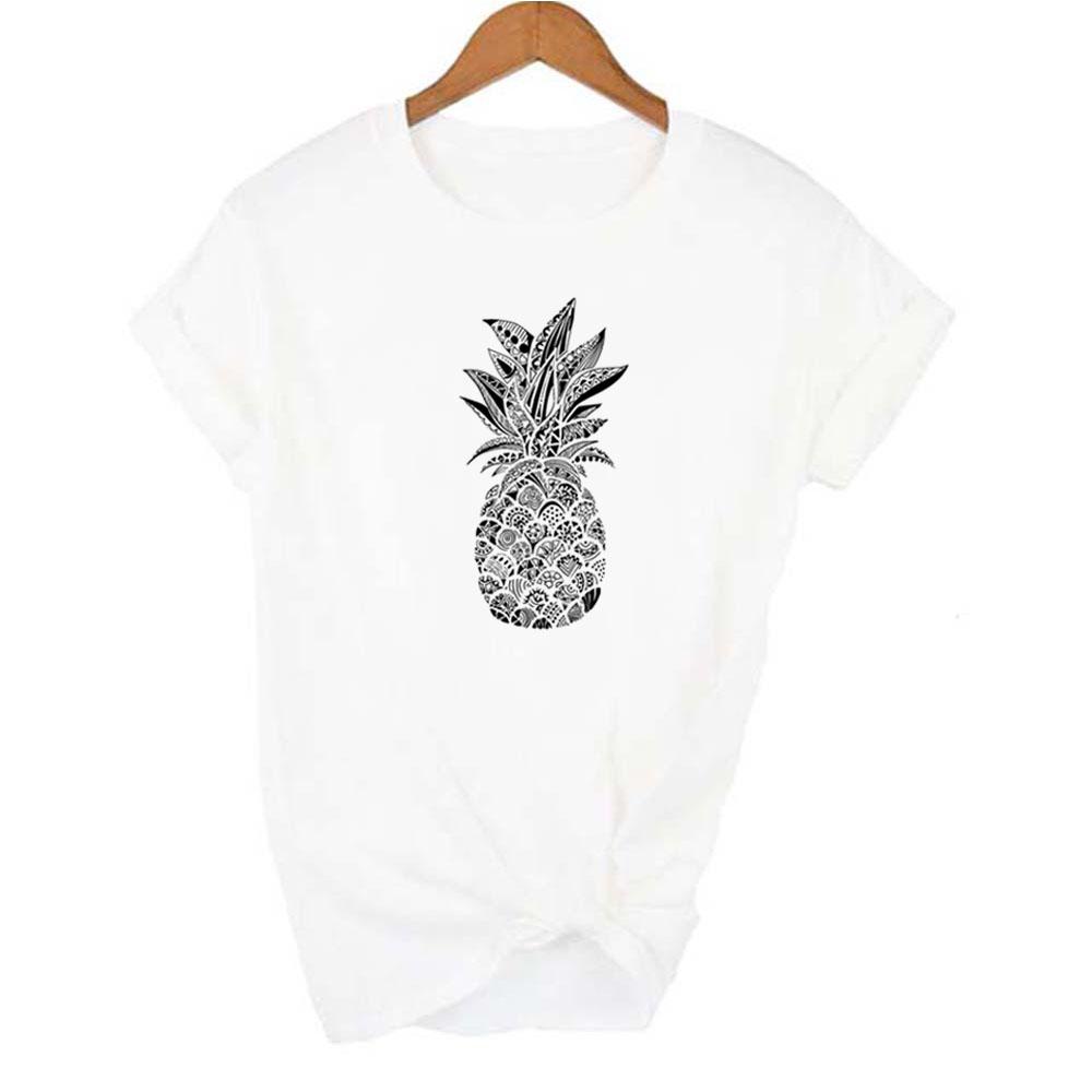 Fashion Summer Pineapple Fruits Women S Funny Cute T Shirt Lover Casual Short Sleeve Graphic Tees