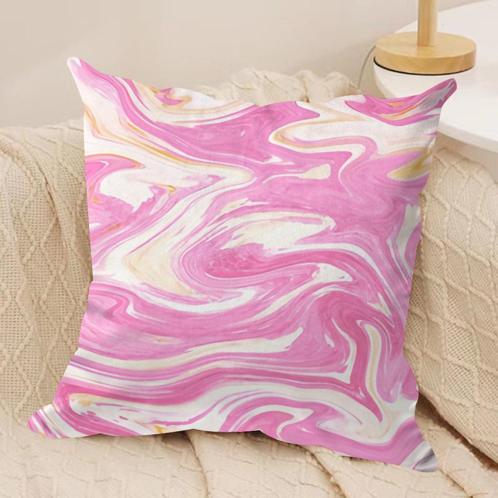 Marble pattern Cushion Cover Short plush Doublesided Print Square Throw Pillow Covers Sofa Home Cushion Decor