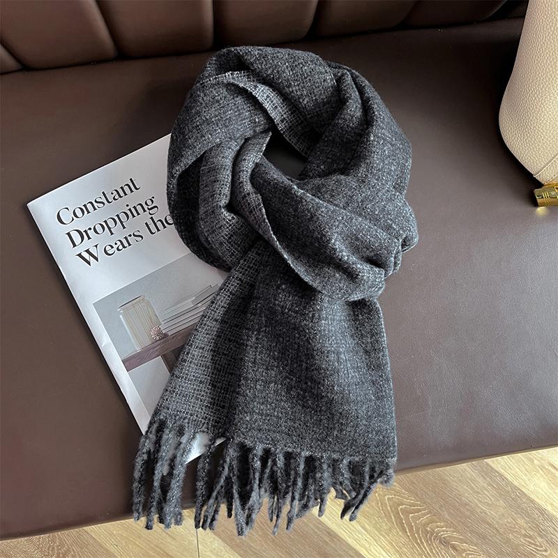 Imitation Cashmere Women Winter Scarf Thicken Double-Sided Long Shawls Neck Warm Tassel Poncho Echarpe Stoles Pashmina Luxury