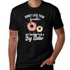 Im Going To Be a Big Sister Pregnancy AnnounceUnisext Reveal Donut Quote TShirt Utility Work Short Sleeve Top