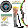 Bow And Archer Set - Archery Toy Set - Led With 13 Suction Cup Arrows, & Quiver