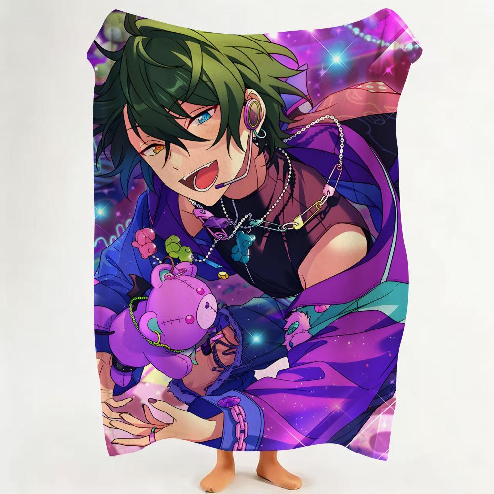 Anime E Ensemble S Stars Flannel Blanket Suitable for Sofa Living Room Bedroom
