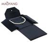 Custom Foldable Pearl Necklace Pouches Multifunctional Earrings Rings Pendants Storage Velvet Pouches Buckle Gift Jewelry Bag