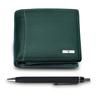Oliver Green Leather Wallet & Pen Combo Gift Set for Men