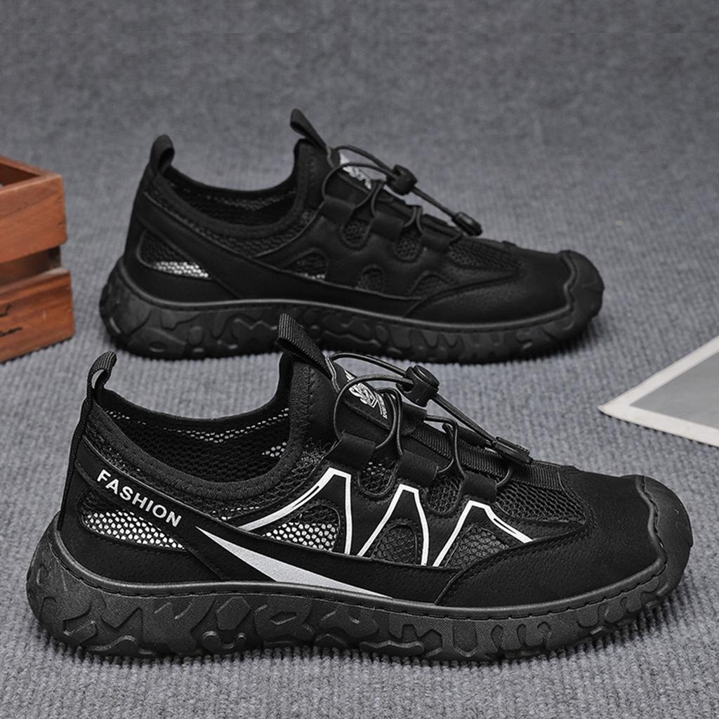 Fashion Male Casual Mesh Sports Shoes Lightweight Non-Slip Rubber Sole Hiking Shoes Outdoor Camp Walking Shoes Men Shose Summer