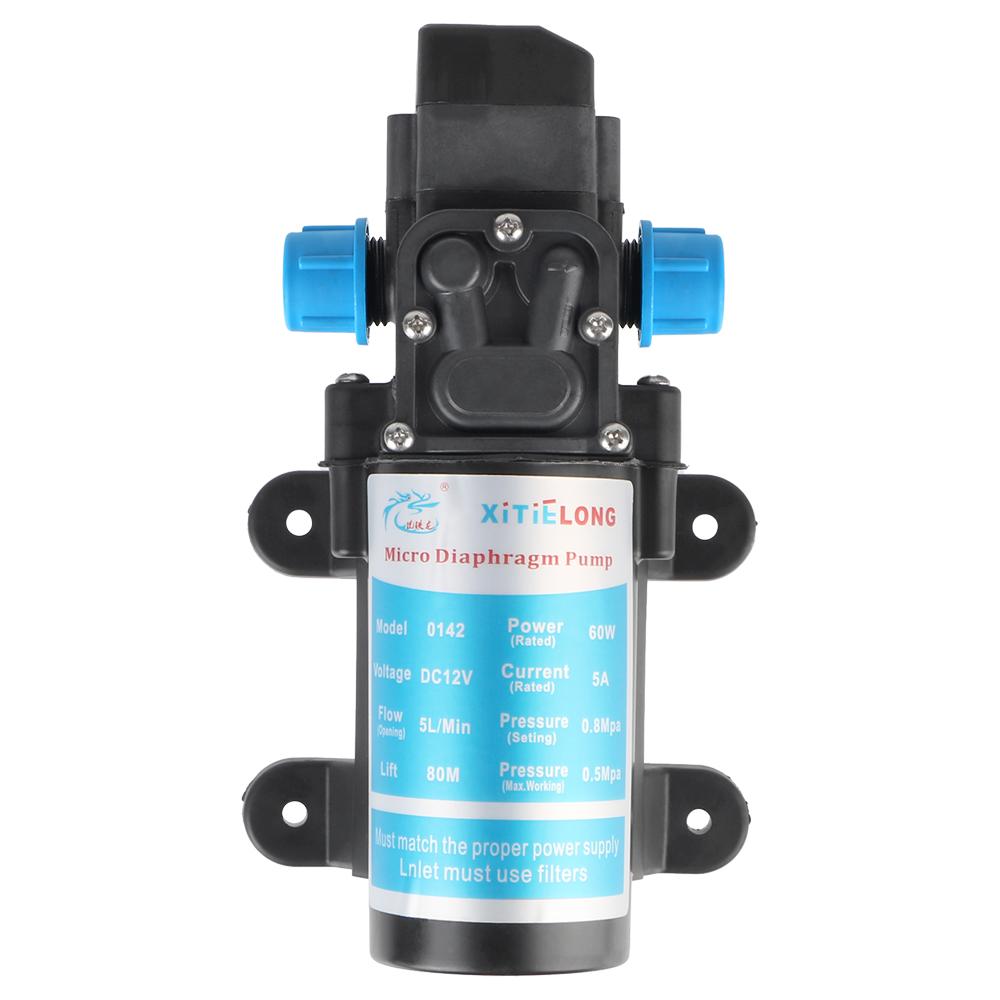 Сельскохозяйственный электрический водяной насос 60 Вт самовсасывающий бустерный насос микровысокого давления мембранный 5 л/мин распыление воды мойка автомобиля DC12V