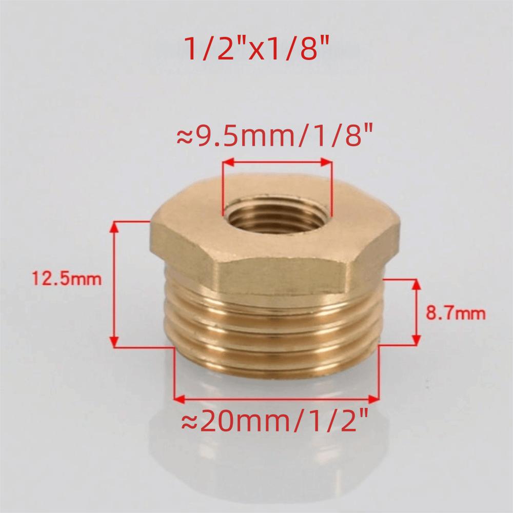 Brass Brass Hex Bushing 1/8 1/4 3/8 1/2 3/4 Water Gas Adapter Coupler Reducer Pipe Fitting