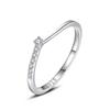 Ada Jewelry Gioielli Женское Простое Кольцо-Вечность из Серебра 925 Пробы с Родиевым Покрытием для Девочек