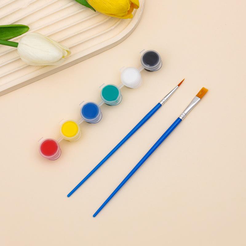6-Piece Children's Acrylic Paint Set: 12 Colors for Art, Crafts & Plaster Dolls
