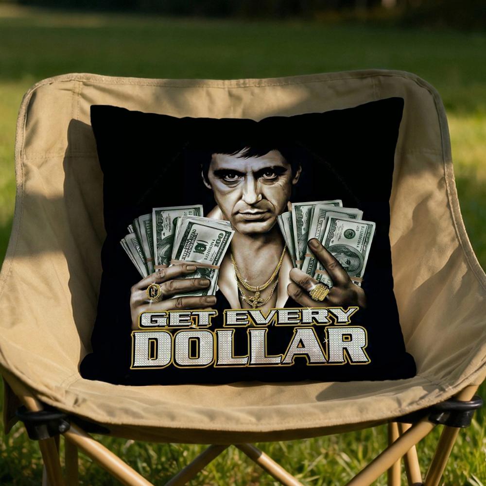 SScarface Movie Cushion Cover Soft Reversible Durable Pillow Cover MultiScene Use for Home Car Daily Comfort