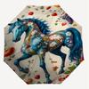 1PC Horse Fruit Umbrella-8-Rib Reinforced Portable Folding Travel Suitable for All Seasons Outdoor Daily Use-J321