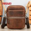 MASIWEI Мужская сумка через плечо из натуральной кожи - Самая продаваемая повседневная сумка-мессенджер кроссбоди