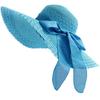 Women Straw Hat Wide Big Brim Folding Sun Caps Sun Visor Breathable Floppy Hat For Beach Travel