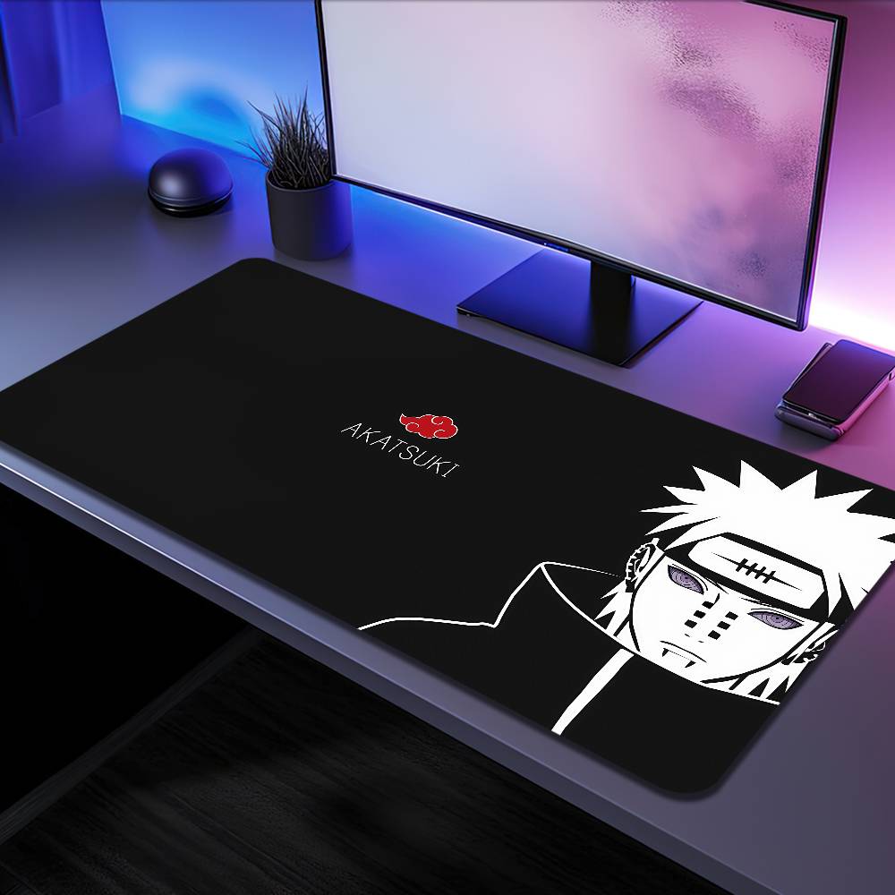Anime NARUTO Akatsuki Mousepad Large Desk Mat Keyboard Ergonomic Office Rubber PC Non-slip Anti-fray Home Custom Game