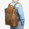 Сумка через плечо Crazy Horse Leather Head Layer Cowhide Backpack с несколькими отделениями и большой вместимостью Мужские большие рюкзаки из натуральной кожи