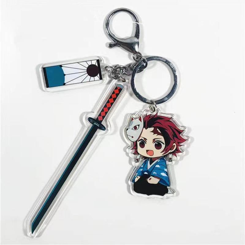 Брелок в стиле аниме Demon Slayer Kimetsu No Yaiba Kamado Tanjirou Demon Slayer, сумка, кулон, подарок