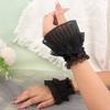 1Pair Costume Accessory Detachable Sleeves Cuffs Solid Color Fake Sleeves Cuffs  Daily Accessory