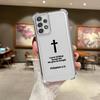 Простой Христианский Крест Чехол для Телефона Funda Case для Samsung Galaxy A33 A50 A23 A51 A16 A06 A14 A04 A54 A34 A12 A03 A15 A05 A24 A52