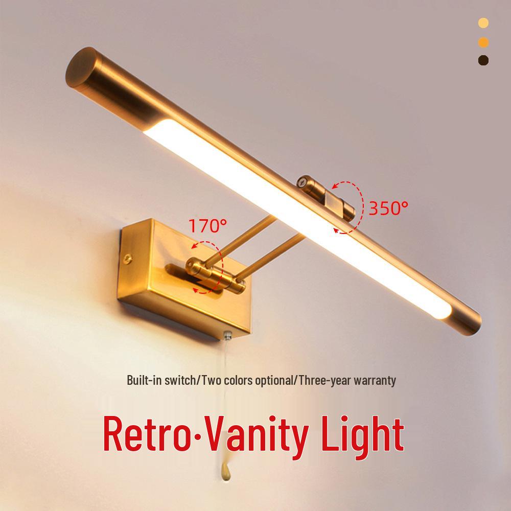 LED Waterproof Vanity Mirror Light with Adjustable Head for Bathroom and Makeup.