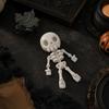 Halloween Desktop Decorations 3D Printed Cute Skeleton Figurine, Articulated Decor, Finished Models Ornament with Movable Joints for Home Party Decor