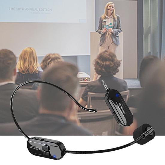 1 Комплект Гарнитура с Микрофоном Высококачественная Интеллектуальное Шумоподавление Plug Play 2.4G Беспроводная