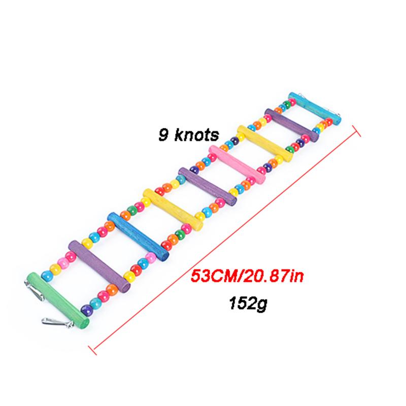 Лестница для попугая, игрушка для питомца, подвесной мостик для обучения птиц, цветной мяч для упражнений, деревянная игрушка для моляров, принадлежности для волнистых попугайчиков, корелла