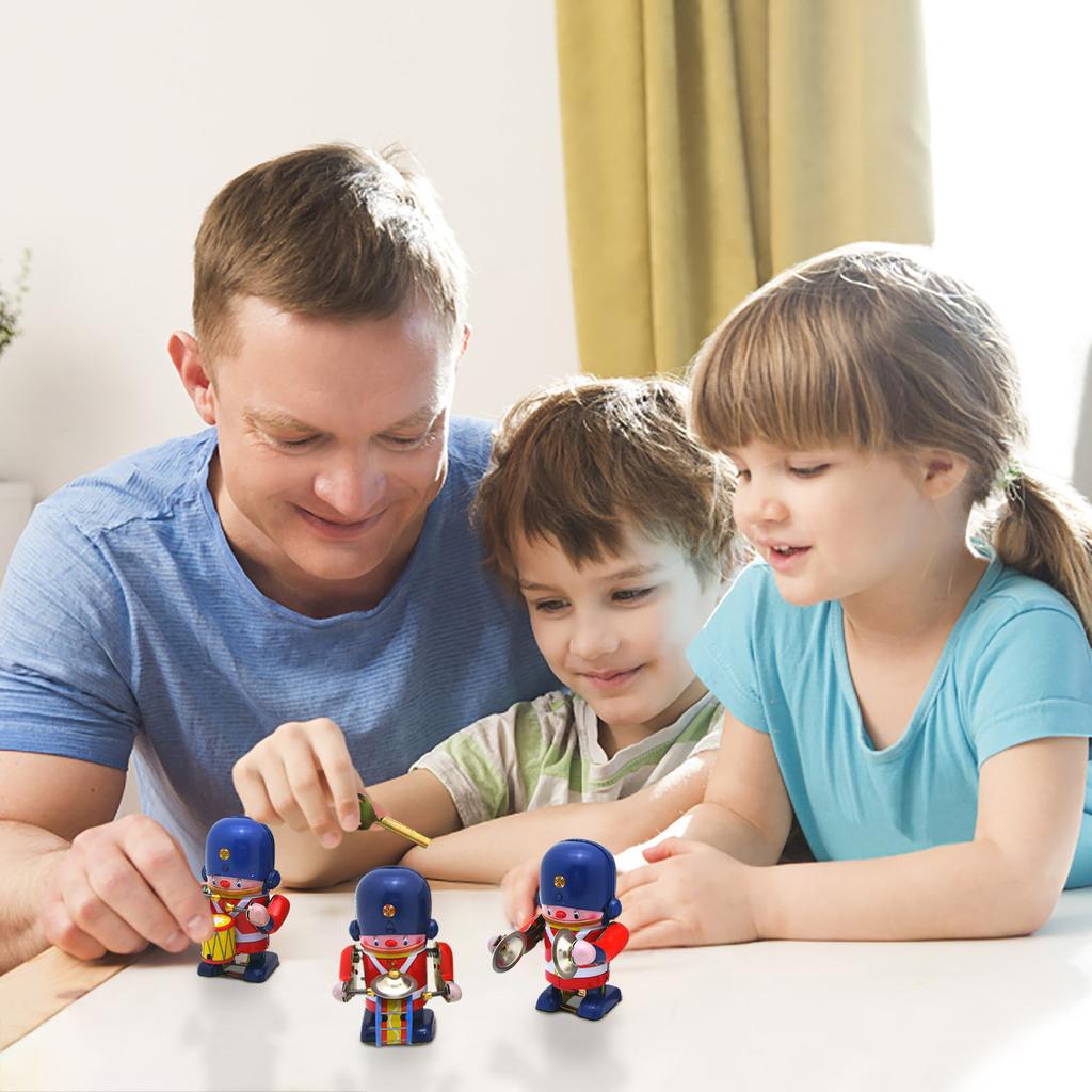 Игрушка жесть Заводная игрушка Ходячий барабанщик Солдат Ретро Пасхальная винтажная заводная игрушка Дети Новинка Металлические оловянные принадлежности