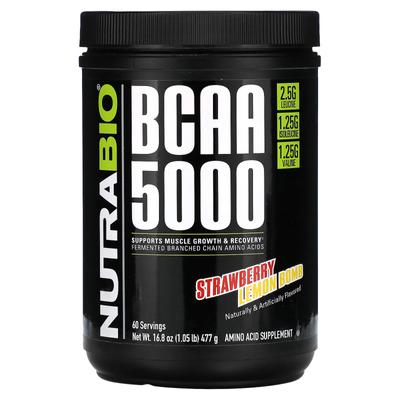 BCAA 5000, Клубника и Мелисса, 1,05 фунта (477 г)