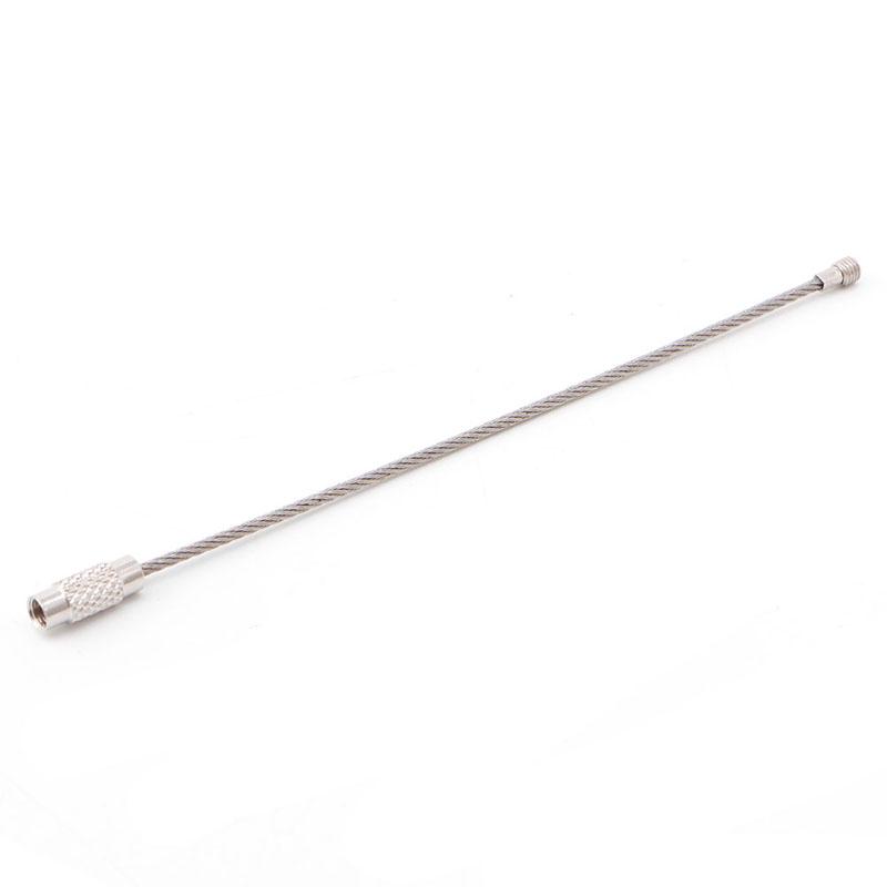 10Pcs Wire Rope Outdoor Hiking Wire Keychain Cable Key Ring Wire Lock Key Chain Stainless Steel