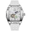 New Design Automatic Mechanical Watch For Man Skeleton Luminous Hands Moon Phase Waterproof Rubber Top Brand Reloj Hombre