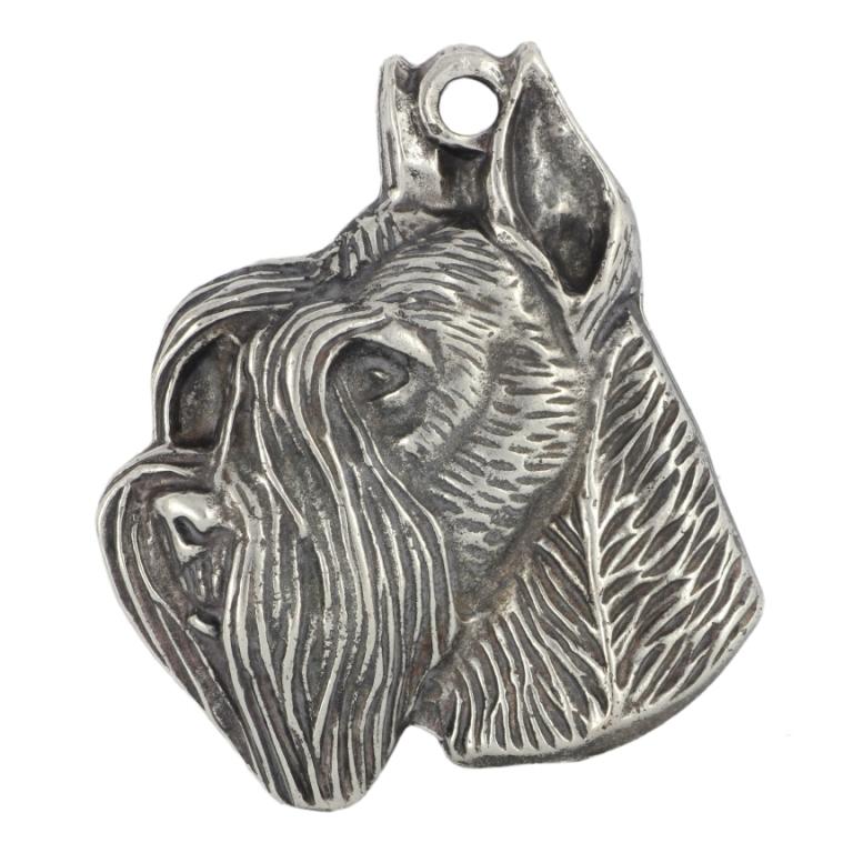 Шнауцер I - посеребренный брелок с собакой в подарочной коробке, украшение на сумочку, подвеска на рюкзак от бренда Art-Dog