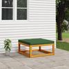 VidaXL Garden Footrest with Cushion, Stool, Seat, Pouf, Outdoor Patio Balcony Terrace Furniture, Greens Wood 360022