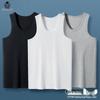 Мужская хлопковая спортивная майка без рукавов свободного кроя - Летний повседневный базовый слой для фитнеса