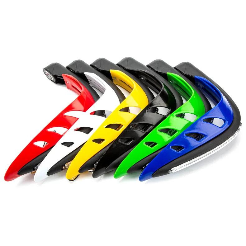 LED Flashing Motorcycle Hand Guards - Waterproof Turn Signal Covers for Street Bikes & Dirt Bikes, Durable ABS Material