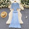 High-end Knitted Dress for Women's Wear In Summer Featuring A Slimming and Elegant Design