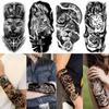 Tiger Wolf Long-lasting Temporary Tattoos Fake Tattoo Stickers Black Tattoo Sticker Tattoo Sleeve