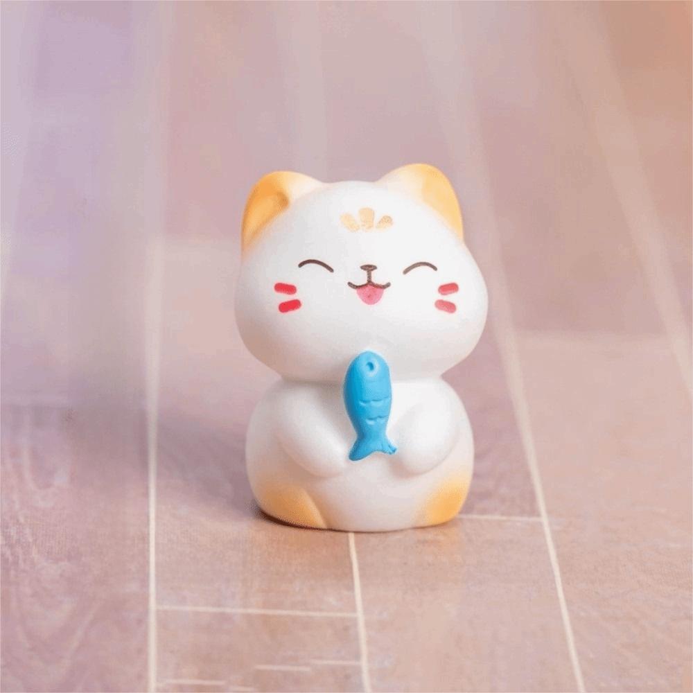 Милые DIY Аксессуары Мультяшный Кот Модель Мини-Кот из Смолы Настольное Украшение Фигурка Животного Украшения Аксессуары