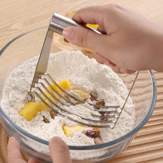 Кондитерский нож из нержавеющей стали Профессиональный блендер для теста с эргономичной ручкой Сверхпрочный инструмент для нарезки масла и теста для печенья, пирогов