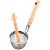 Minex Metal Miso Strainer, Small, Stainless Steel, Made In Japan, Tsubame-Sanjo, Wooden Handle, Soup, Miso, Wooden Handle, 042059