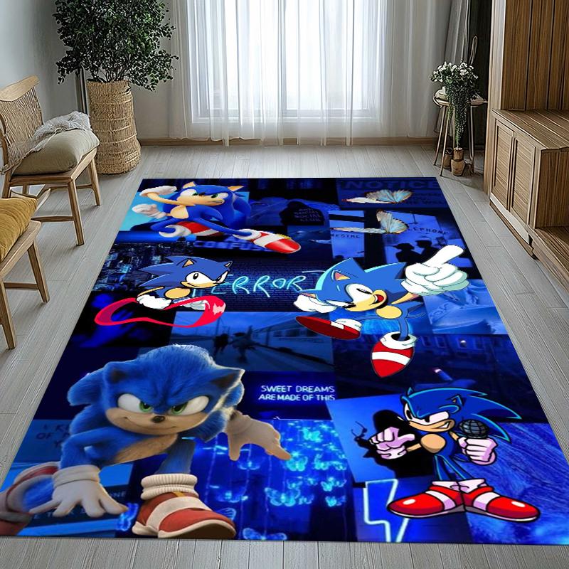 Ретро S-Sonic Мультяшные Игры Гостиная Нескользящий Ковер Мягкий Ковер для Спальни Детской Игровой Комнаты Дивана, Домашний Декор Придверный Коврик Подарок