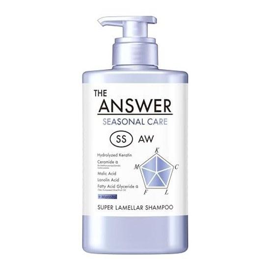 ANSWER Seasonal Care SS Super Lamella Shampoo Pump 400ml Jasmine Mandarin Orange Fragrance Contains 5 Essential Ingredients Beautiful Hair Quality