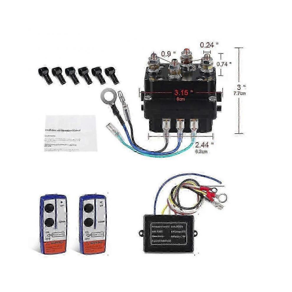 12v 500a Hd Contactor Winch Control Solenoid Twin Wireless Remote Suit Recovery