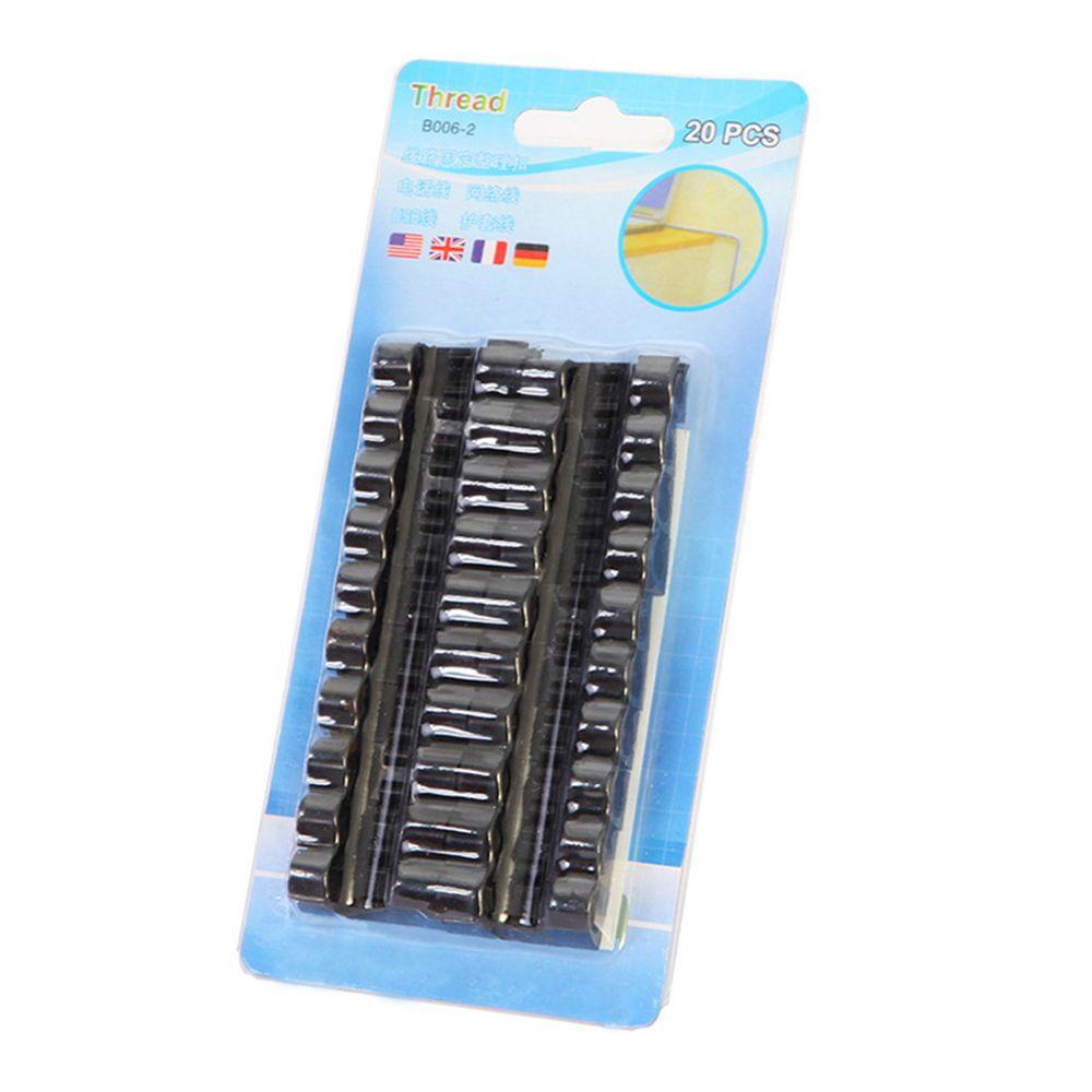 20pcs Desktop Data Telephone Line Sleeve Management Cord Winder Cable Organizer Clips