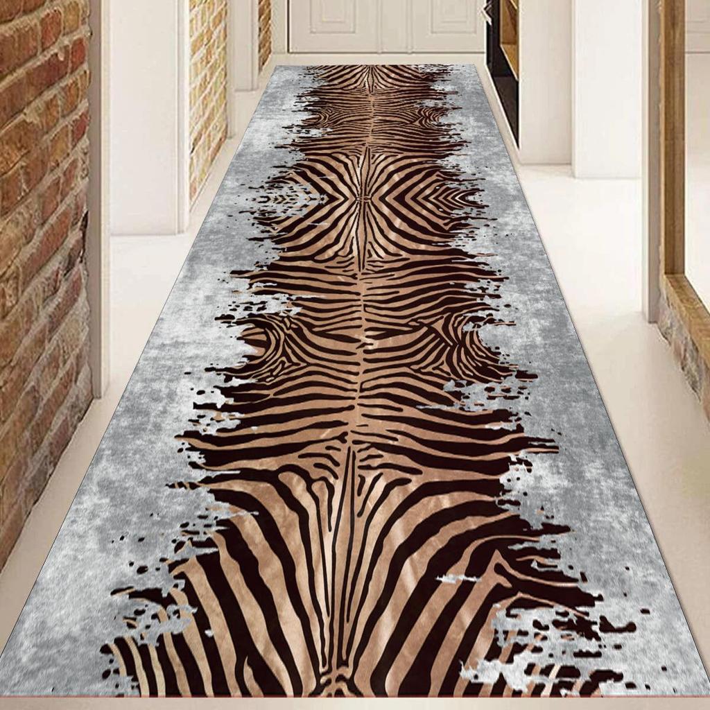 EPeddler Home Modern Zebra Pattern Digital Printing Washable Non-Slip Leather Base New Generation Living Room, Bedroom, Hallway Carpet