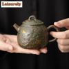 180ml Handmade Old Rock Mud Teapot Japanese Rough Pottery Pot Ancient Tea Maker Kettle Kung Fu Tea Chinese Tea Set Decoration