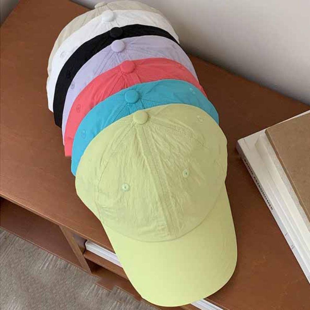 Корейский стиль однотонная шляпа от солнца аниме кепка с козырьком ретро быстросохнущая бейсболка для девочки