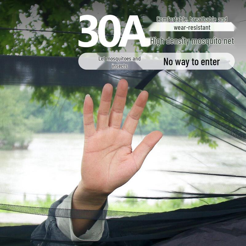 OLOEY Parachute Cloth Pole Mosquito Net Camping Hammock