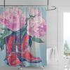 Retro Tropical Leaves Shower Curtain Waterproof Extended Bathroom Bathtub Shower Curtain /bathroom Decorative Curtain 180x180cm