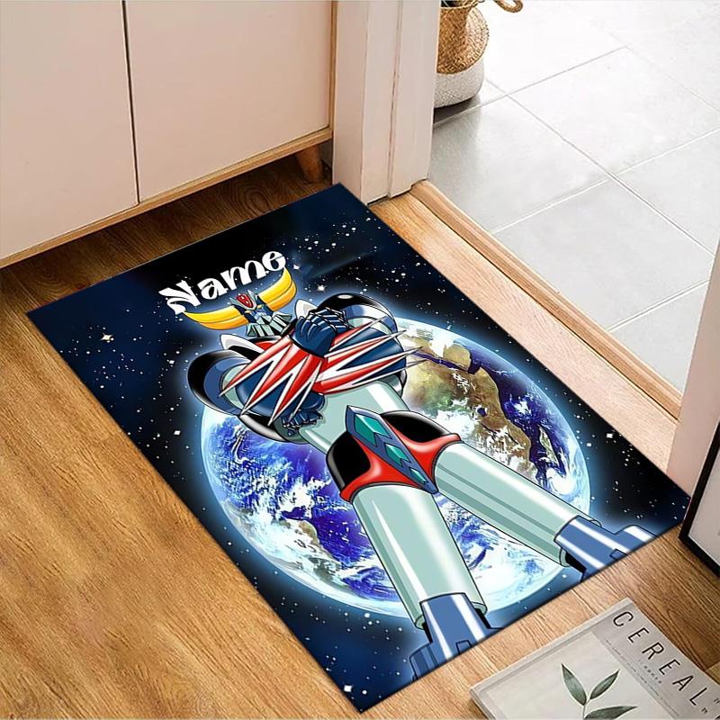 Custom Name Robot Dreams Space Rug Game Carpet, Floor Mat for Bedroom Living Room Entryway Rug, Home Decor Idea Gift for Christmas birthday