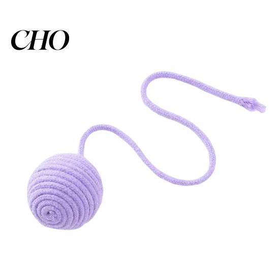 Cat Exercise Toy Cotton String Ball Teething Built-in Sand Rattle Interactive Rope Self-play Bite-Resistant Tooth Grinding Play for Pet Hair